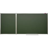 Доска магнитно-меловая Attache 100x225 см двухсекционная (складная, антибликовая поверхность, полочка для маркеров)