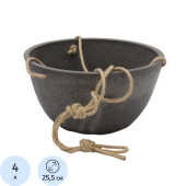 Кашпо GreenShip 4 л древесный уголь (12.7x25.5 см)