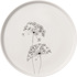 Тарелка обеденная Home Queen Фенхель фарфор 26 см белая/чёрная (6 штук в  упаковке)
