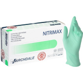Перчатки медицинские смотровые нитриловые NitriMax нестерильные неопудренные размер L (8-9) зеленые (50 пар/100 штук в упаковке)