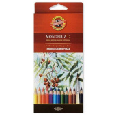 Карандаши цветные акварельные Koh-I-Noor Mondeluz шестигранные 12 цветов