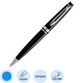 Ручка шариковая Waterman Expert Black PT цвет чернил синий, цвет корпуса  черный (артикул производителя S0951800)