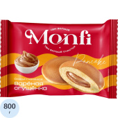 Печенье бисквитное Monfi Панкейк с варёной сгущёнкой (20 штук по 40 г) купить в интернет-магазине товаров для офиса и дома ТопГрад с доставкой