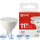 Лампа светодиодная In Home LED-JCDR-VC 11Вт GU5.3 4000К 990Лм матовая