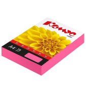 Бумага цветная для печати Комус Color малиновая неон (А4, 75 г/кв.м, 500 листов)