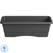 Ящик балконный Гарден №1 графит 40x17x14 см