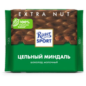 Шоколад Ritter Sport молочный с цельным миндалем 100 г купить в интернет-магазине товаров для офиса и дома ТопГрад с доставкой