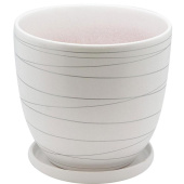 Горшок для цветов Вещицы 4.7 л белый (21.5х19.5 см)