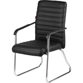 Конференц-кресло Easy Chair 806 VPU черное (экокожа, металл  хромированный)