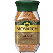 Кофе растворимый Monarch Gold 190 г (стеклянная банка) купить в интернет-магазине товаров для офиса и дома ТопГрад с доставкой