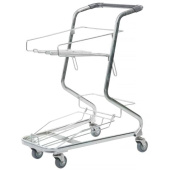 Тележка покупательская JC1 ДДКПОП (серый пластик, сталь)