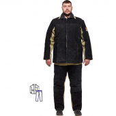 Костюм сварщика брезент+спилок утепленный куртка+брюки (размер 64-66, рост 182-188)