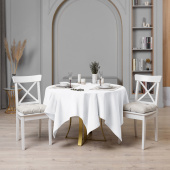 Скатерть на стол прямоугольная Волшебная Ночь 165х200 см полиэстер  рогожка белая