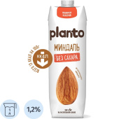 Напиток растительный Planto миндальный без сахара 1.2% 1 л купить в интернет-магазине товаров для офиса и дома ТопГрад с доставкой