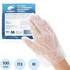 Перчатки одноразовые EleGreen полиэтиленовые прозрачные (размер 7-8 (M),  100 штук/50 пар в упаковке)
