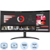 Монитор 34" LG 34WR50QK-B черный