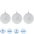 Набор шаров ёлочных (диаметр 8 см, 3 штуки в упаковке)