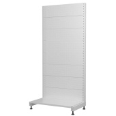 Стеллаж торговый с перфорацией (белый, 1000х600х2150 мм)