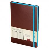 Ежедневник недатированный Bruno Visconti Megapolis Soft искусственная кожа А5 136 листов коричневый (голубой обрез, 144х212 мм)