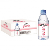 Вода минеральная Evian негазированная 0.33 л (24 штуки в упаковке)