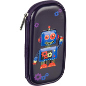 Пенал односекционный Комус Класс (№1 School) 3D Robot фиолетовый Пенал односекционный Комус Класс (№1 School) 3D Robot фиолетовый