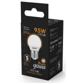 Лампа светодиодная Gauss LED G 9.5Вт E27 3000К 890Лм 220В 105102110
