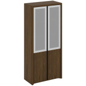 Шкаф для документов Corner COR.ST-1.2R со стеклом (орех лорен, 900х450х2000 мм)