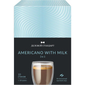 Кофе порционный растворимый Деловой Стандарт 3в1 Americano 10 пакетиков по 18 г купить в интернет-магазине товаров для офиса и дома ТопГрад с доставкой
