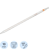 Пипетка измерительная 2-2-2 10 мл (10 штук в упаковке) купить в интернет-магазине товаров для офиса и дома ТопГрад с доставкой