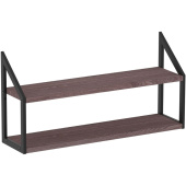 Полка настенная/настольная Комус Онега-8 чёрный муар/ясень анкор тёмный 600х150х300 мм