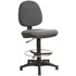 Кресло кассира Metro с опорой для ног высокая база серое (ткань/пластик)