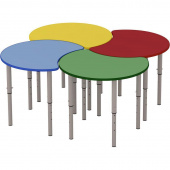 Стол Бабочка регулируемый разноцветный (4 части)
