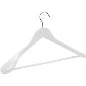 Вешалка-плечики для верхней одежды дерево белая (размер 44-48, 3 штуки в упаковке)