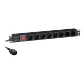 Блок розеток ExeGate ServerPro PDU-19H806 Al-8S-C14-3CU-SW (EX280845RUS)