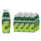 Сок Добрый яблочный 0,3 л (12 штук в упаковке) купить в интернет-магазине товаров для офиса и дома ТопГрад с доставкой