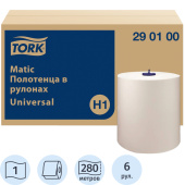 Полотенца бумажные рулонные Торк (Tork) H1 1-слойные белые 6 рулонов по 280 метров (290100)