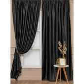 Комплект штор Amore Mio Однотонный софт 42002-043 (2 портьеры 150x270 см) черный Комплект штор Amore Mio Однотонный софт 42002-043 (2 портьеры 150x270 см) черный