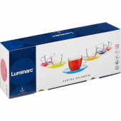 Сервиз чайный Luminarc Рейнбоу (N4217) на 6 персон стекло (6 чашек 220 мл, 6 блюдец)