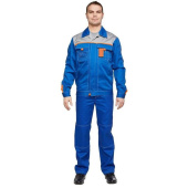 Костюм рабочий летний мужской л10-КБР васильковый/серый (размер 44-46, рост 158-164 см)