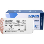 Шовный материал хирургический рассасывающийся Katsan USP 4/0 45 см обратно-режущая игла 16 мм 3/8 (12 штук в упаковке)