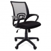 Кресло офисное Chairman 696 черное (ткань/сетка/пластик)