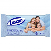 Влажные салфетки освежающие Luscan 50 штук в упаковке