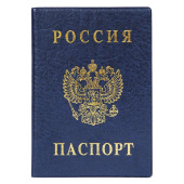 Обложка для паспорта ДПС из ПВХ синего цвета (2203.В-101)