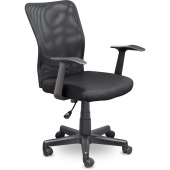 Кресло офисное Энтер черное (ткань/сетка/пластик)