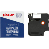 Картридж Комус D-S0720680/40913 для принтера этикеток (9 мм х 7 м, цвет ленты белый, шрифт черный)