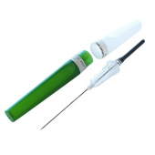 Игла двусторонняя Lind-Vac 21G 0.8x38 мм зеленая с визуальной камерой (50 штук в упаковке) купить в интернет-магазине товаров для офиса и дома ТопГрад с доставкой
