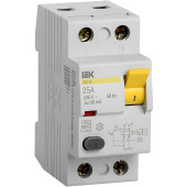 Выключатель IEK MDV10-2-025-030 2п 25А 30мА АС (16543)