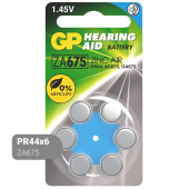 Батарейка PR44 GP Hearing Aid для слуховых аппаратов (6 штук в упаковке)