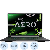 Ноутбук игровой Gigabyte Aero X16 EG61H 16" Gray AMD Ryzen AI 7 350/16  ГБ/SSD 1024 ГБ/nVidia GeForce RTX 5060 (1VH93KZC94AD)