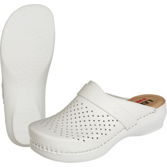 Сабо женские Leon MED102 ПУ из натуральной кожи белые размер 37